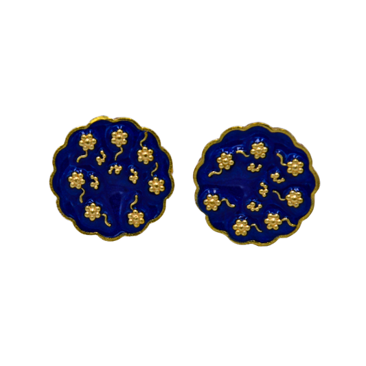 Flower Enameling Cufflinks - DeKulture DKW-1430-CFJ