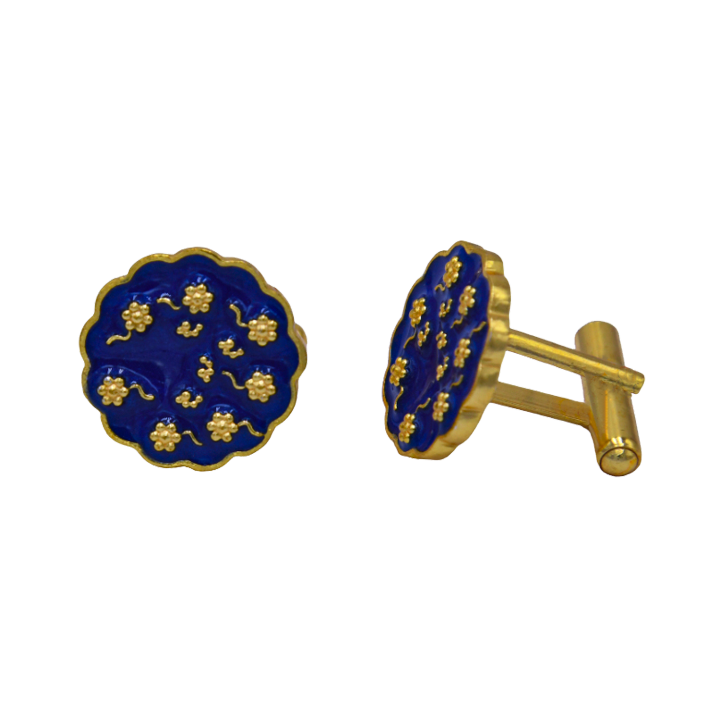 Flower Enameling Cufflinks - DeKulture DKW-1430-CFJ
