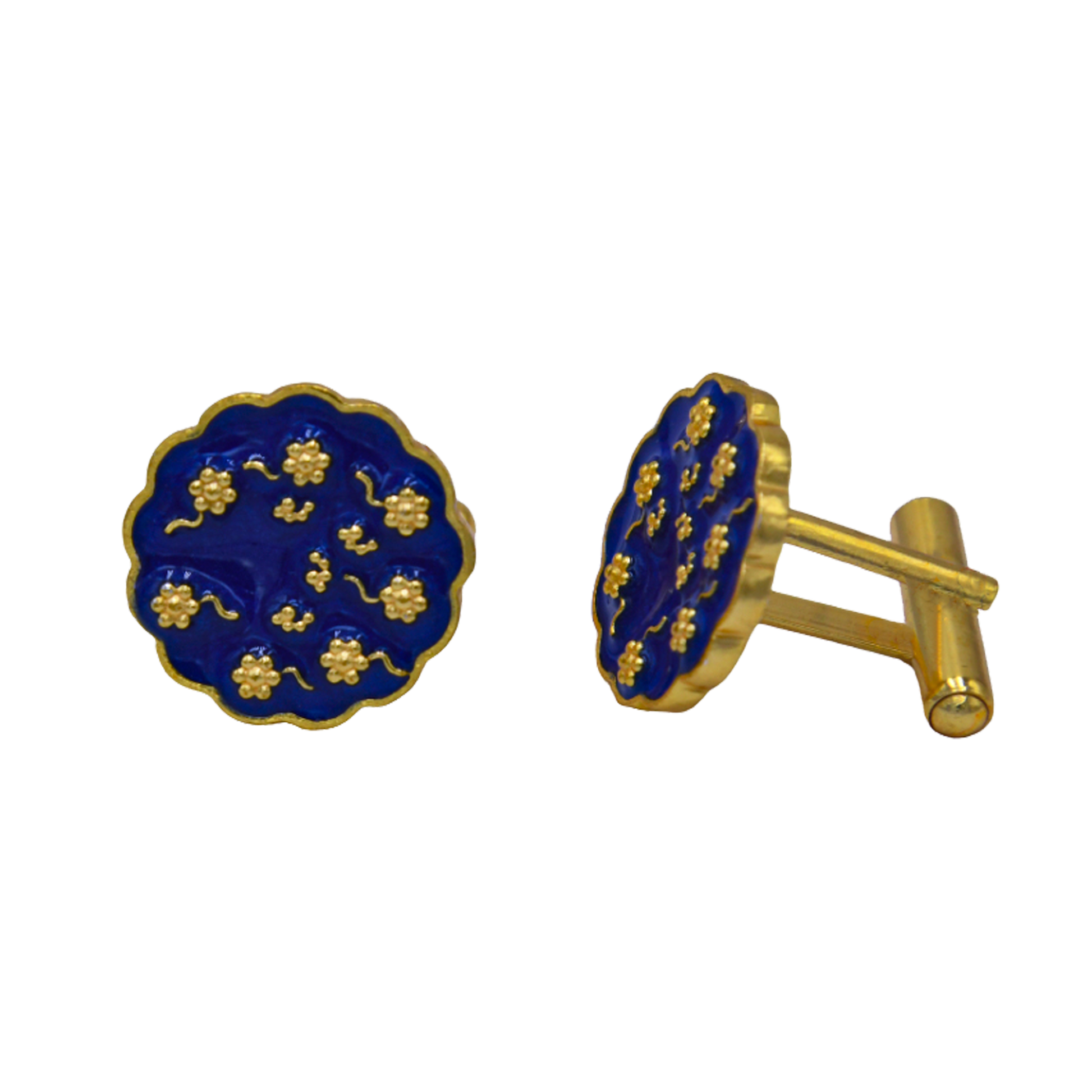 Flower Enameling Cufflinks - DeKulture DKW-1430-CFJ