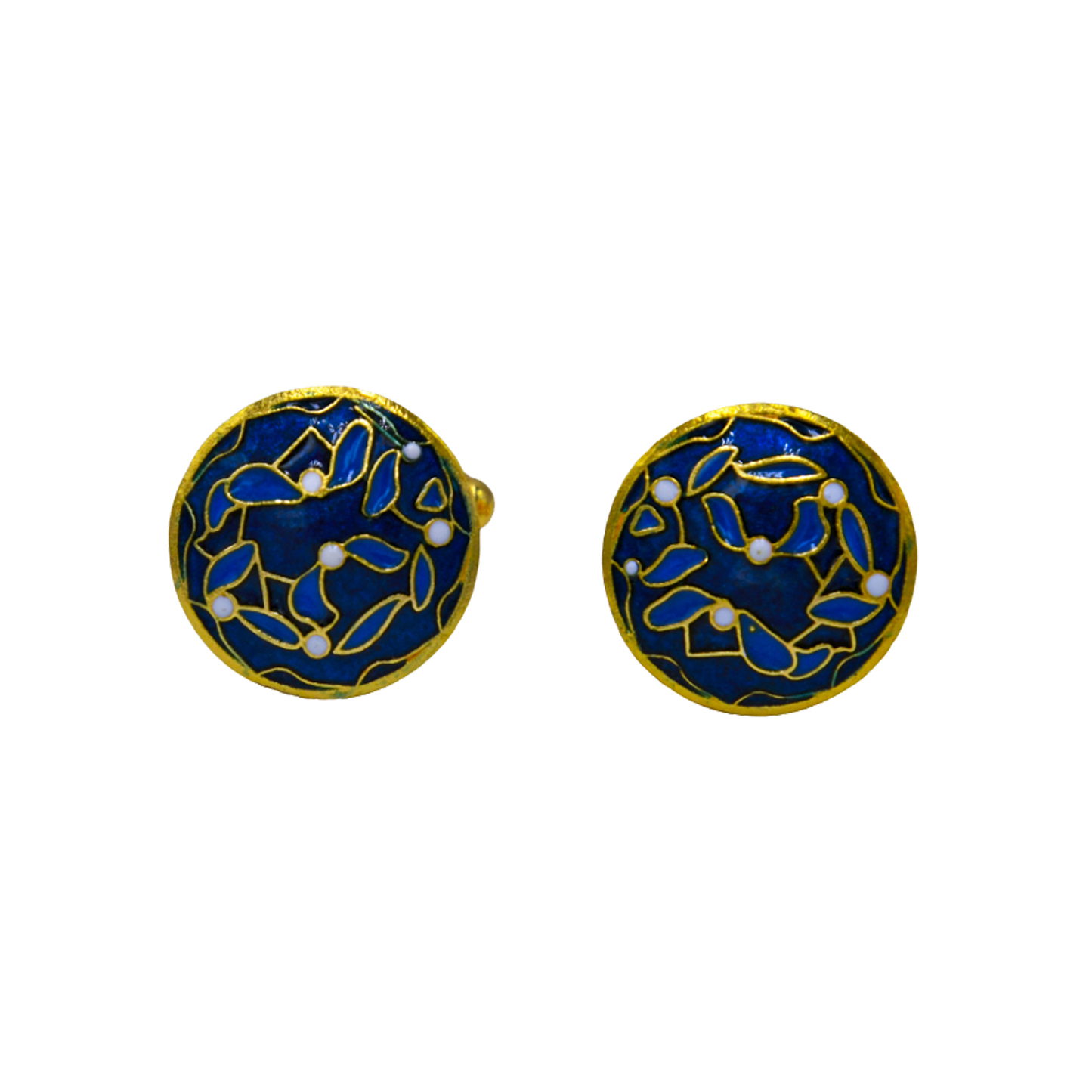 Brass Leaf Enameled Cufflinks - DeKulture DKW-1435-CFJ