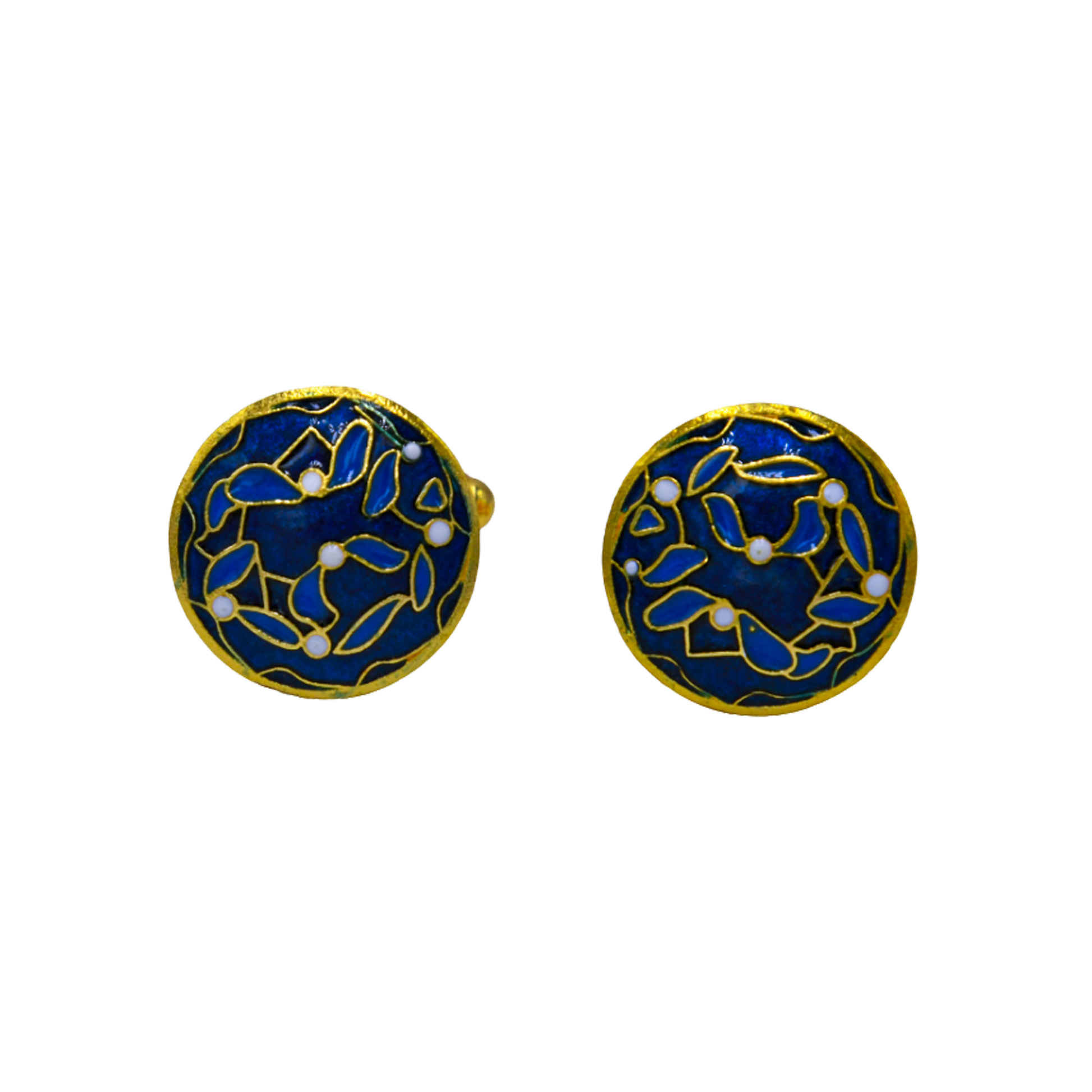 Brass Leaf Enameled Cufflinks - DeKulture DKW-1435-CFJ