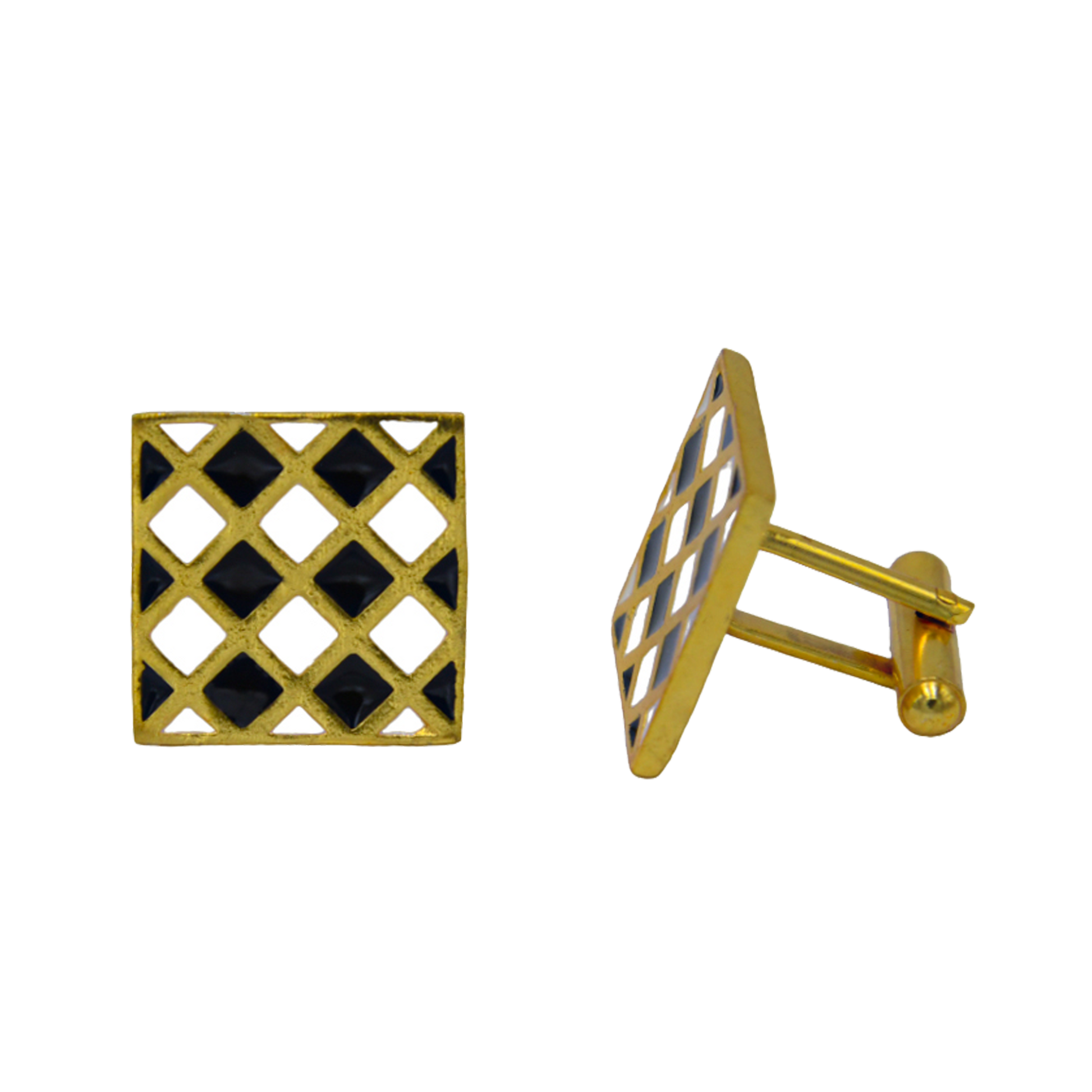 Brass Leaf Enameled Cufflinks - DeKulture DKW-1435-CFJ