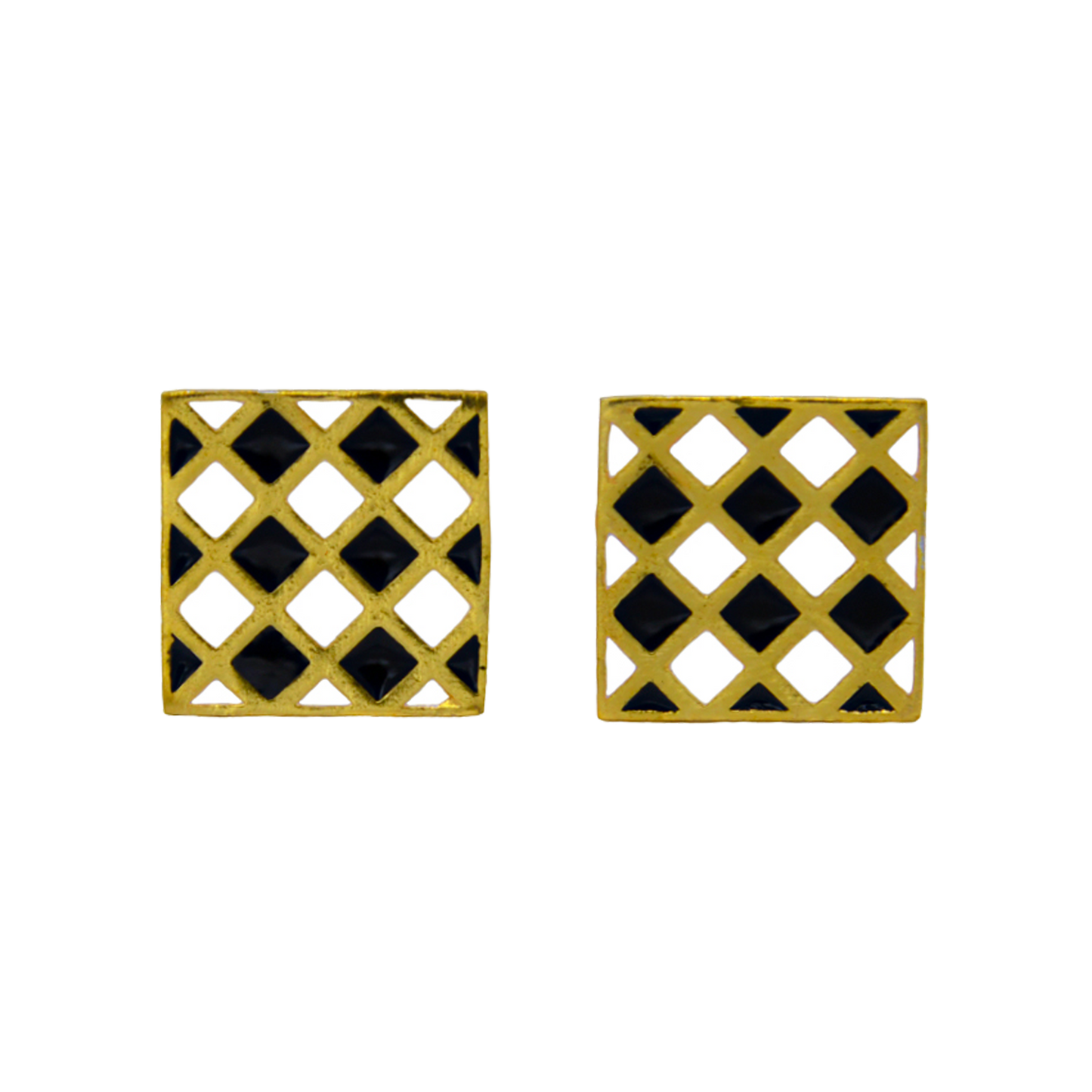 Black & White Enameled Cufflinks - DeKulture DKW-1436-CFJ