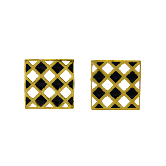 Black & White Enameled Cufflinks - DeKulture DKW-1436-CFJ