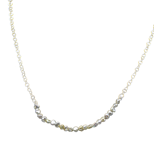Freshwater Pearl Silver Plated Chain Necklace - DeKulture DKW-1483-NKJ