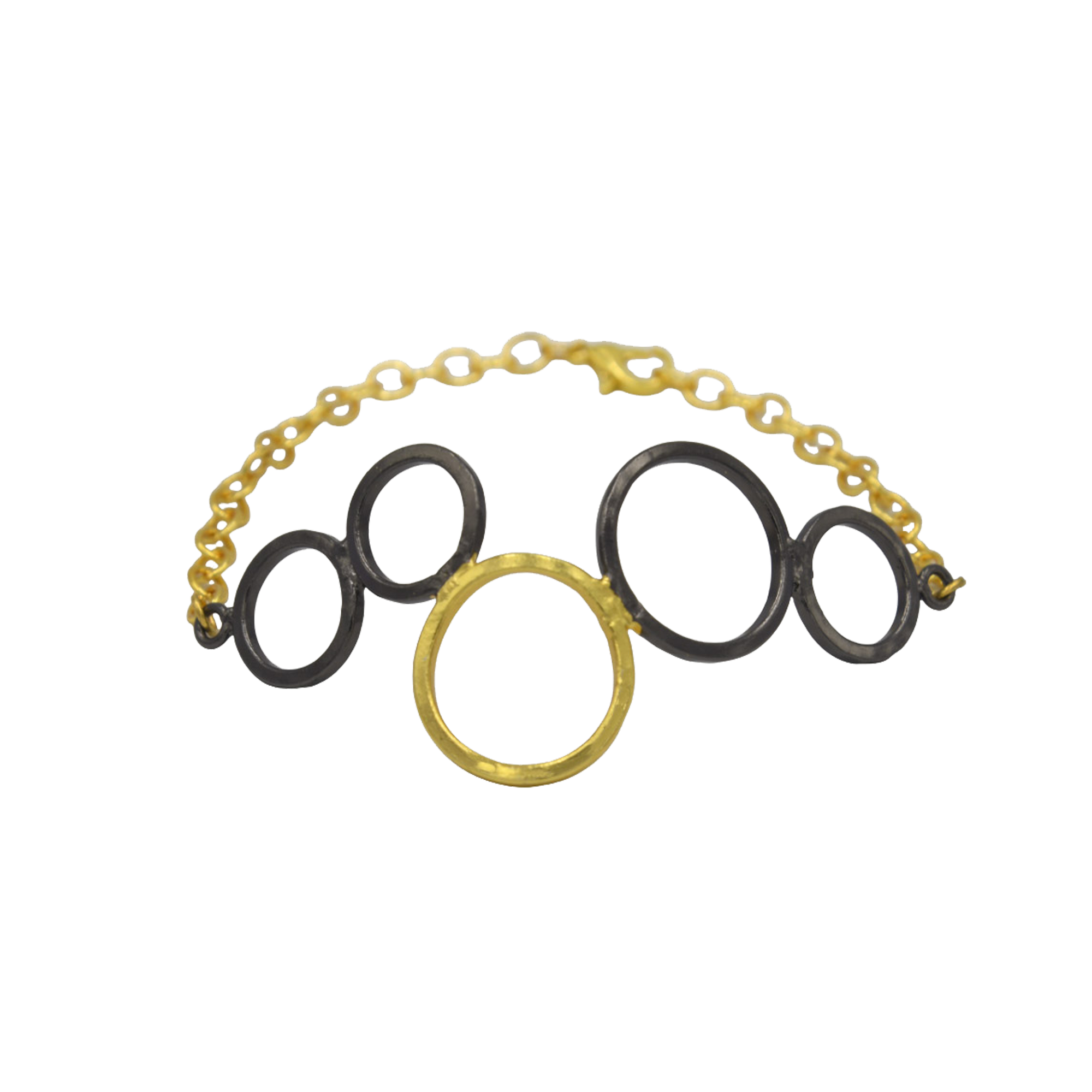 Penta Ring Brass Bracelet - DeKulture DKW-1510-BRJ