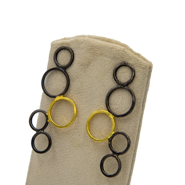 Penta Ring Brass Stud Earring