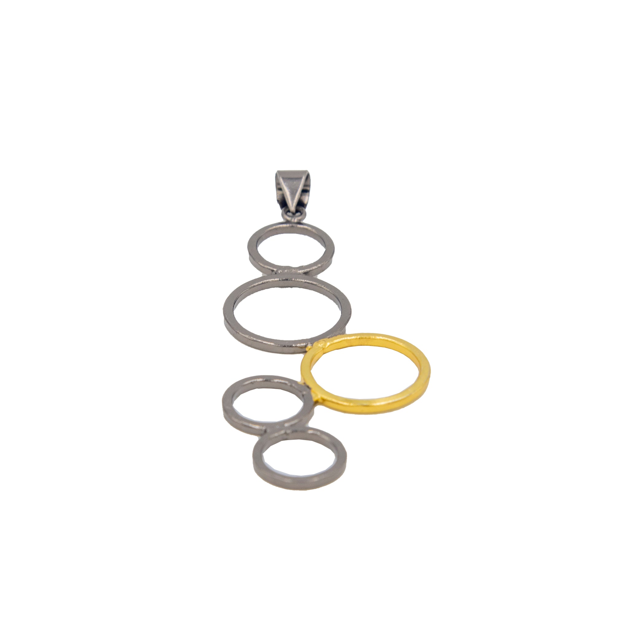 Penta Ring Brass Pendant
