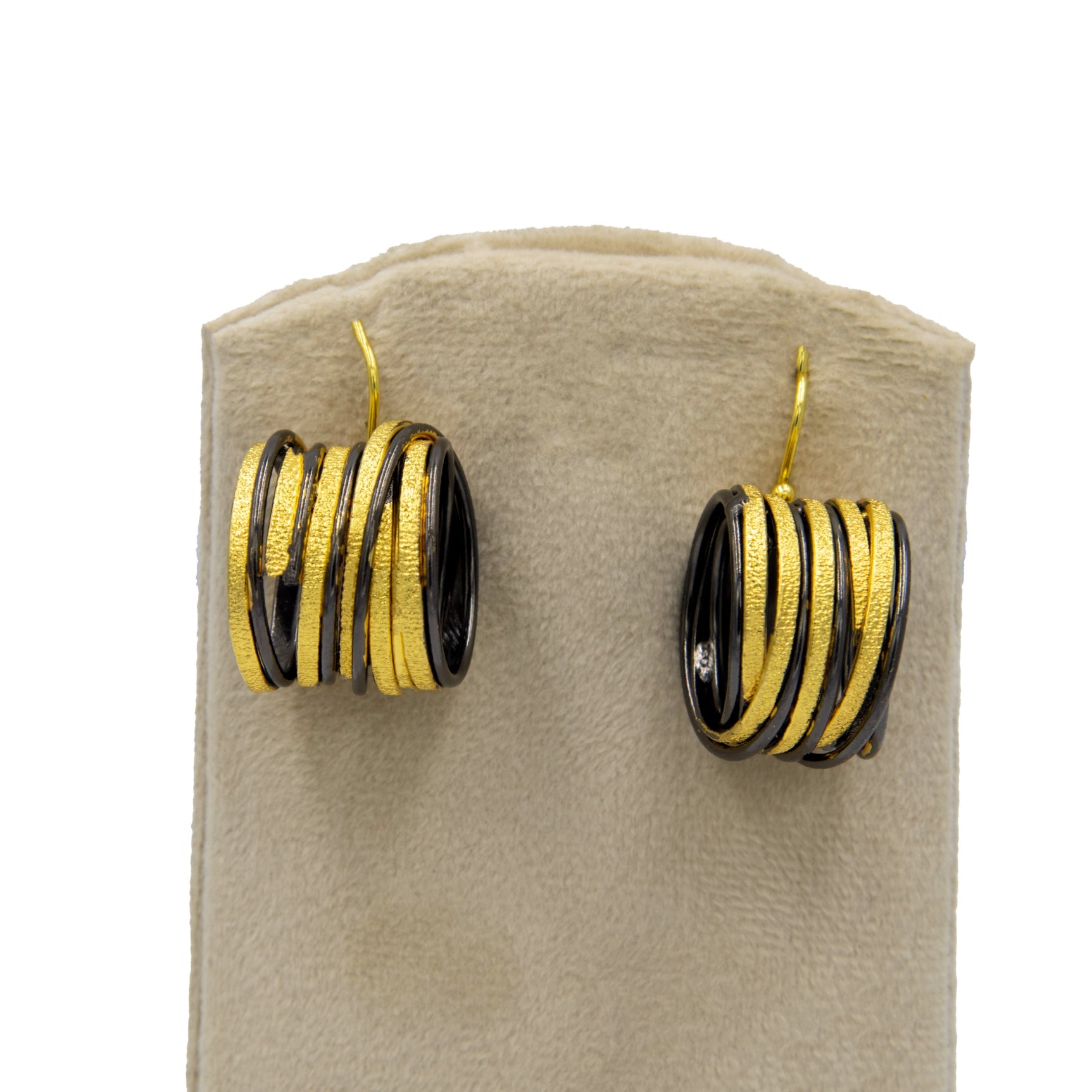 Swirl Wire Brass Hoop Earring