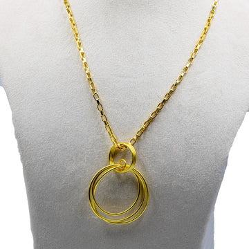 Tri Swirl Wire Brass Pendant