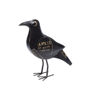 Reclaimed Halloween Crow Figurine