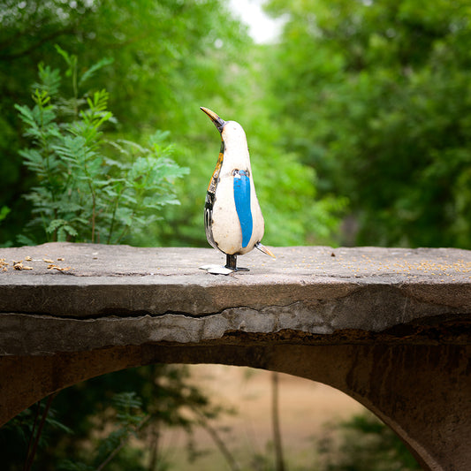 Recycled Penguin Figurine
