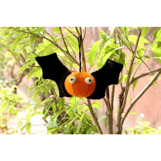 Halloween Pumpkin Bat Ornament