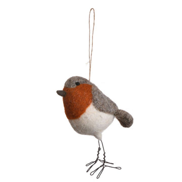 Robin Bird Needle Felted Ornament