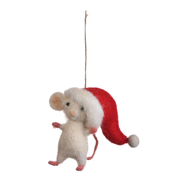 Elf Christmas Mouse Ornament