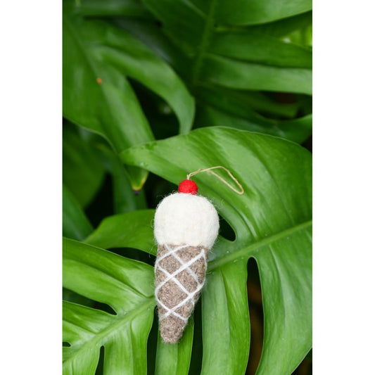 Ice Cream Cone Ornament Set Of 2