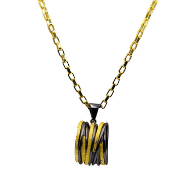 Swirl Wire Brass Pendant