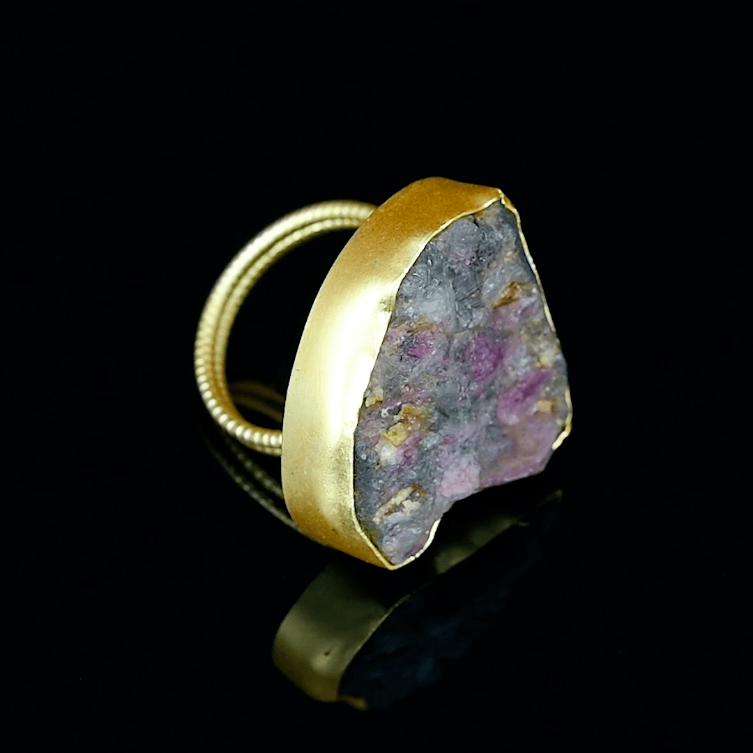 Amethyst Gemstone Adjustable Ring - DeKulture DKW-1050-RGJ