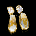 Baroque Pearl Rough Gemstone Stud Earring - DeKulture DKW-1043-SEJ