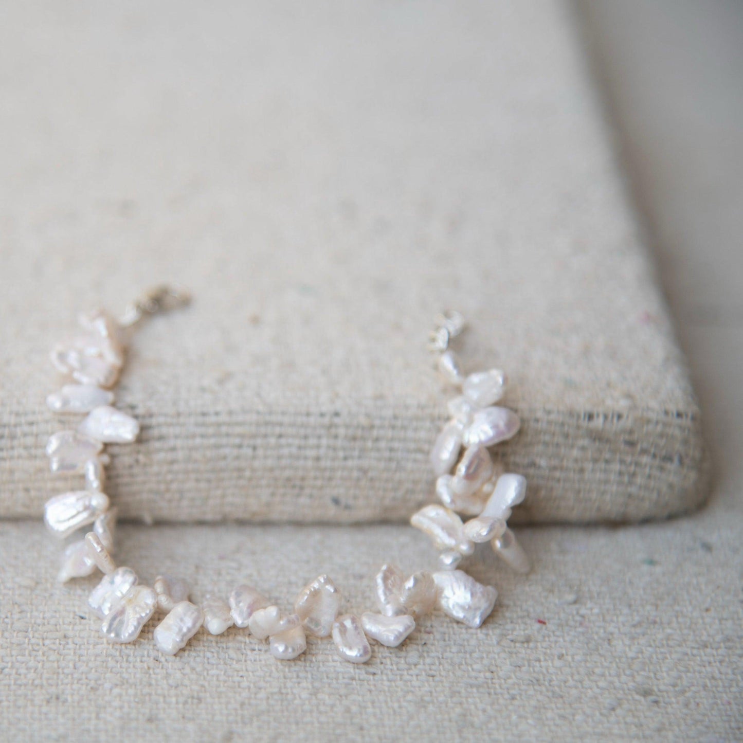 Baroque Pearl Silver Plated Chain Bracelet - DeKulture DKW-1487-BRJ