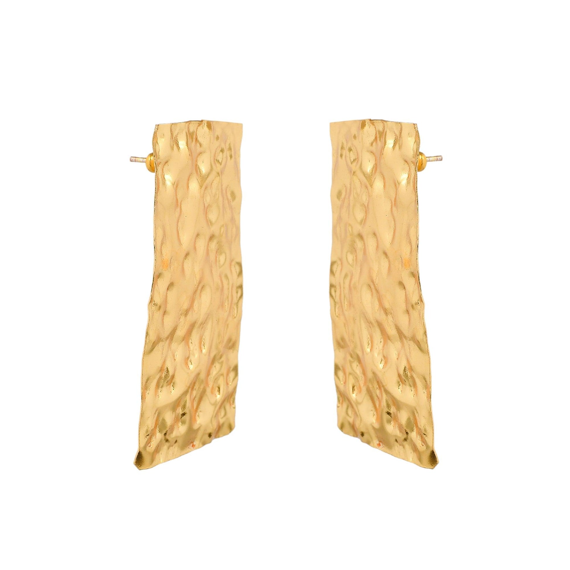 Beautiful Brass Tempest Stud Earring - DeKulture DKW-831-E