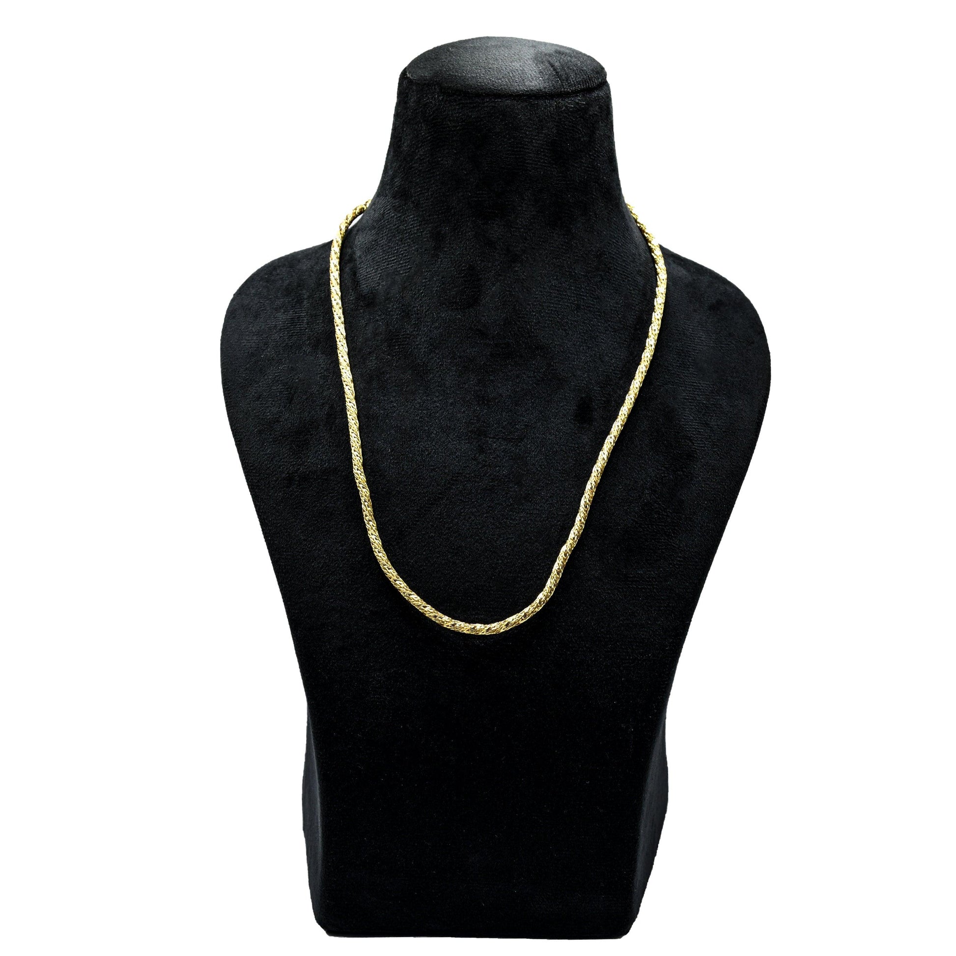 Braided Brass Gold Plated Chains For Gift - DeKulture DKW-1159-GLC
