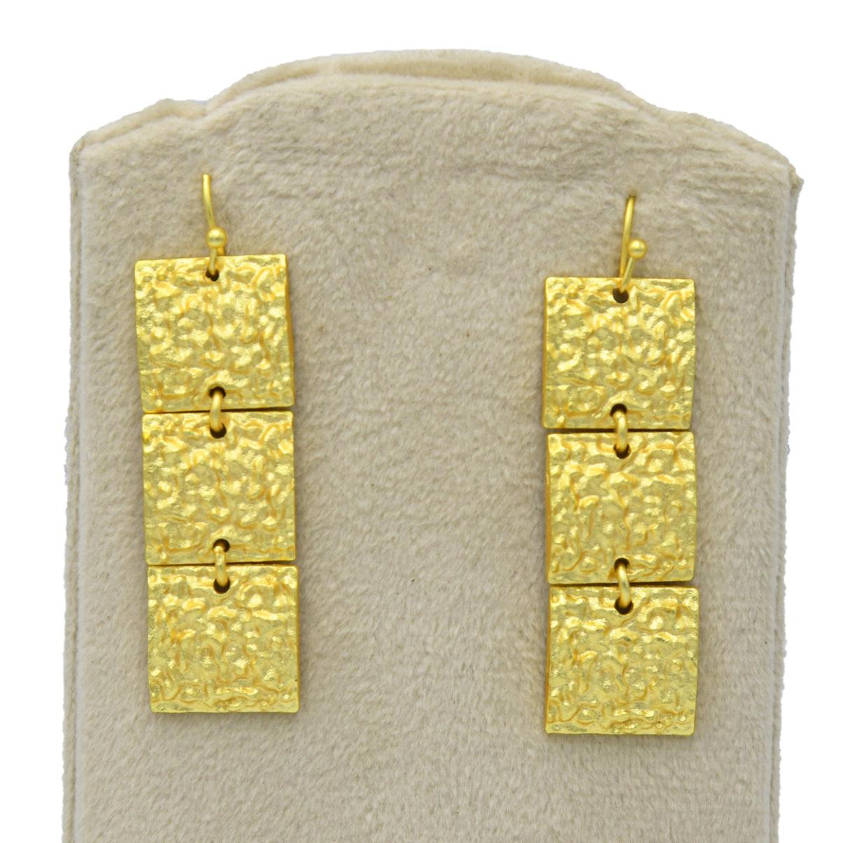 Brass Dangler Stud Earring - DeKulture DKW-1405-SEJ