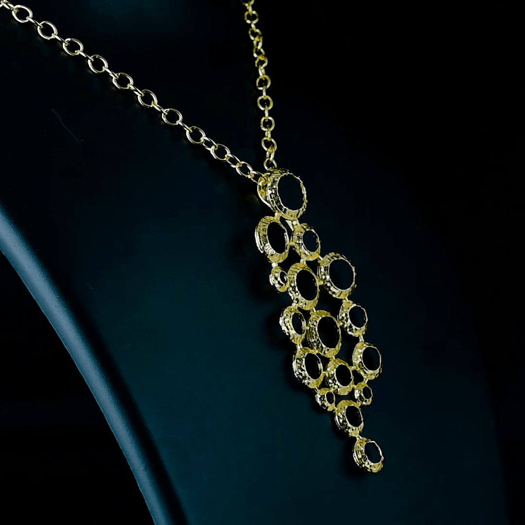 Brass Flash Gold Plating Hoops Necklace Fashion jewelry - DeKulture DKW-833-N