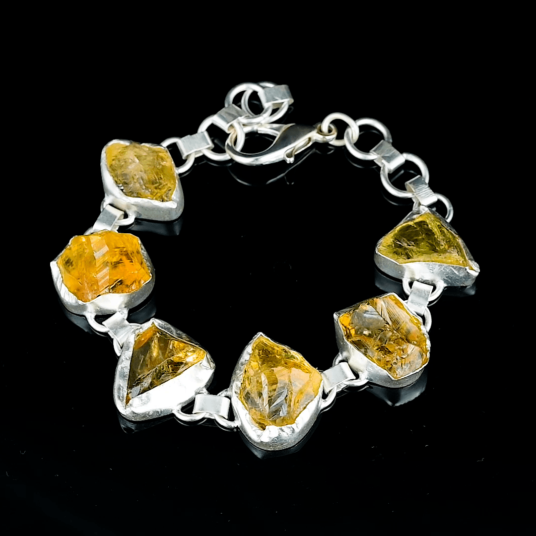 Citrine Rough Gemstone Bracelet - DeKulture DKW-1067-BRJ