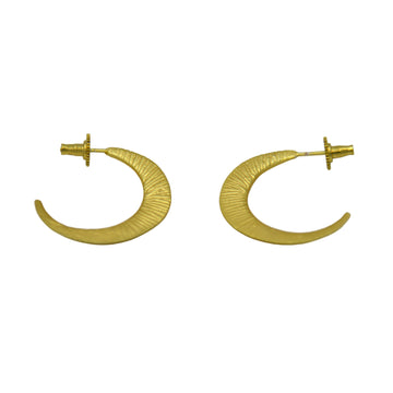 Crescent Moon Brass Earring - DeKulture DKW-1363-SEJ