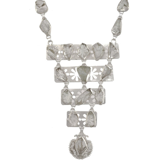 Crystal Quartz Gemstone Necklace jewelry - DeKulture DKW-1060-NKJ