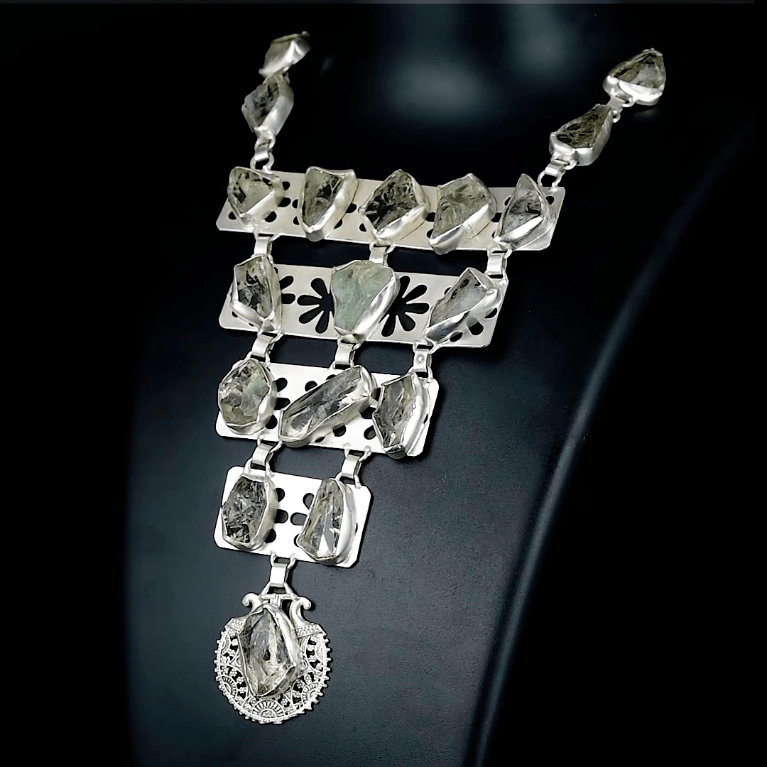 Crystal Quartz Gemstone Necklace jewelry - DeKulture DKW-1060-NKJ
