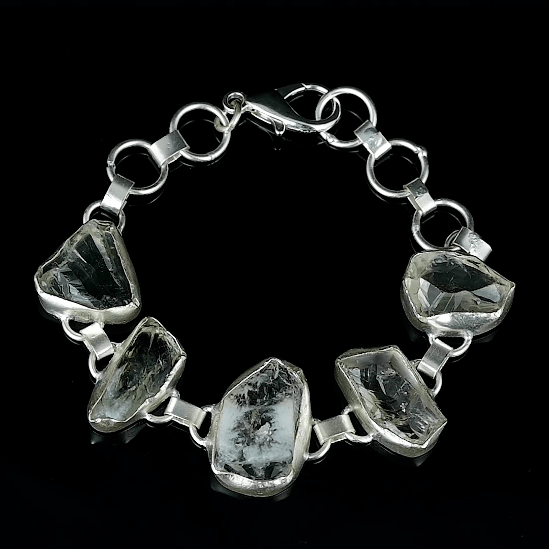 Crystal Quartz Rough Gemstone Bracelet - DeKulture DKW-1063-BRJ