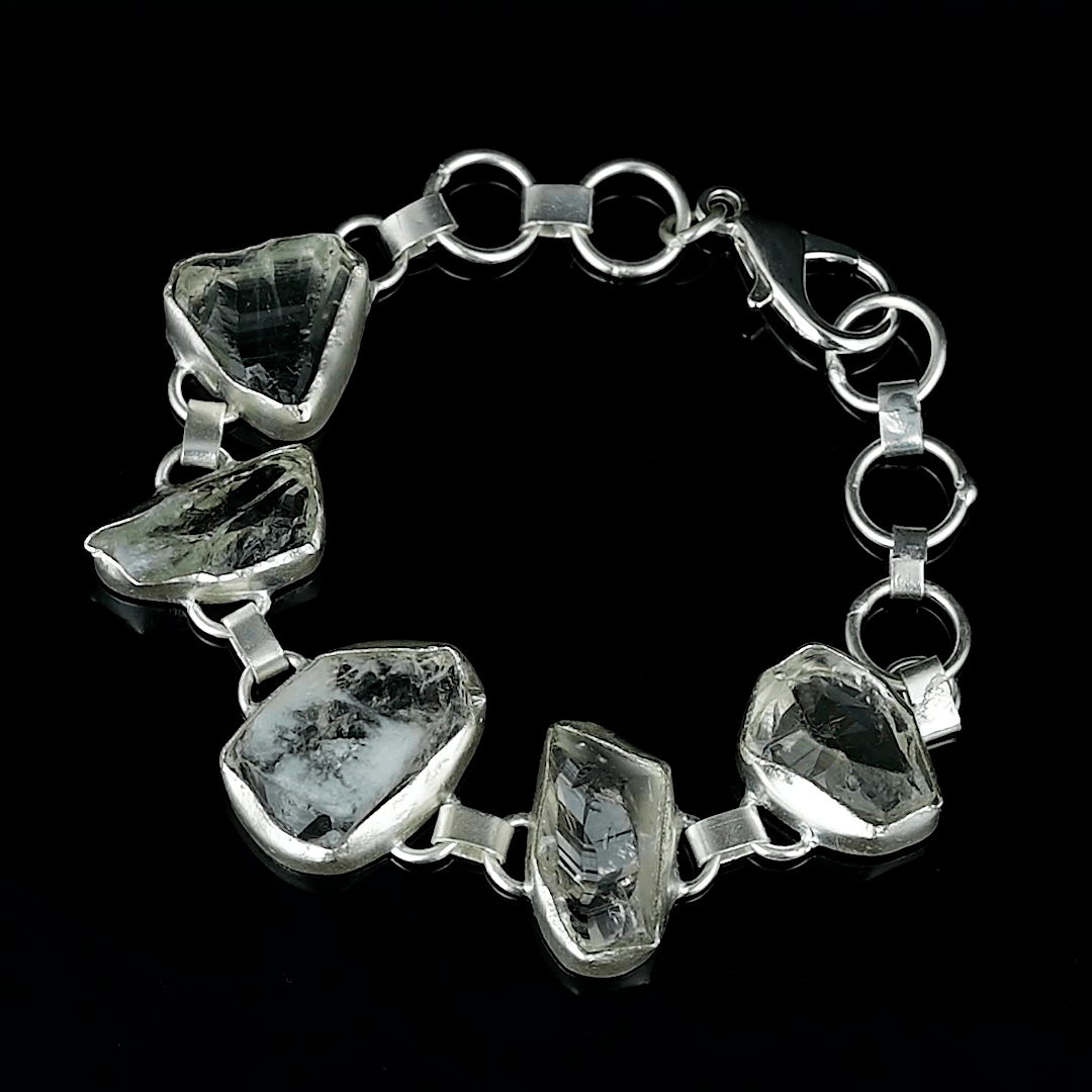 Crystal Quartz Rough Gemstone Bracelet - DeKulture DKW-1063-BRJ