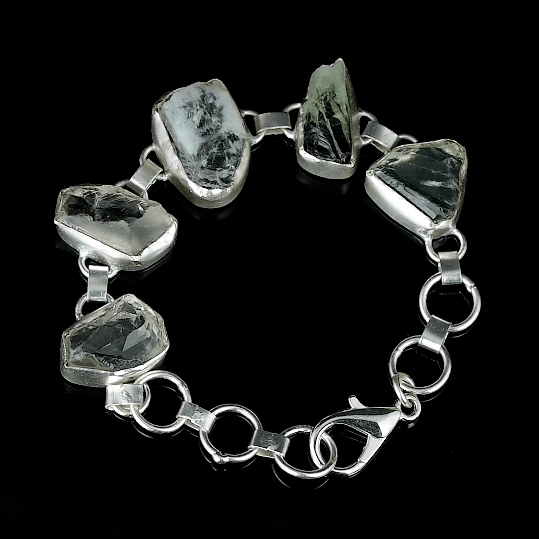 Crystal Quartz Rough Gemstone Bracelet - DeKulture DKW-1063-BRJ