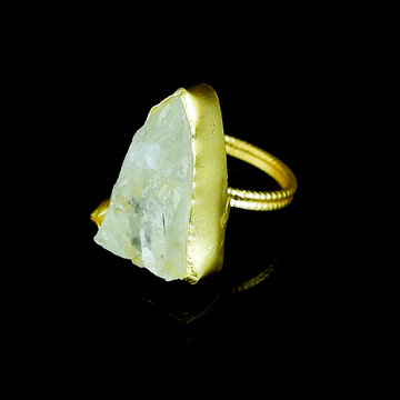 Crystal Quartz Rough Gemstone Ring - DeKulture DKW-1093-RGJ