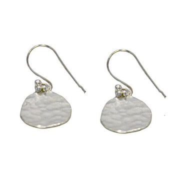 Disk Solid Silver Dangle Earring - DeKulture DKW-1302-SEJ