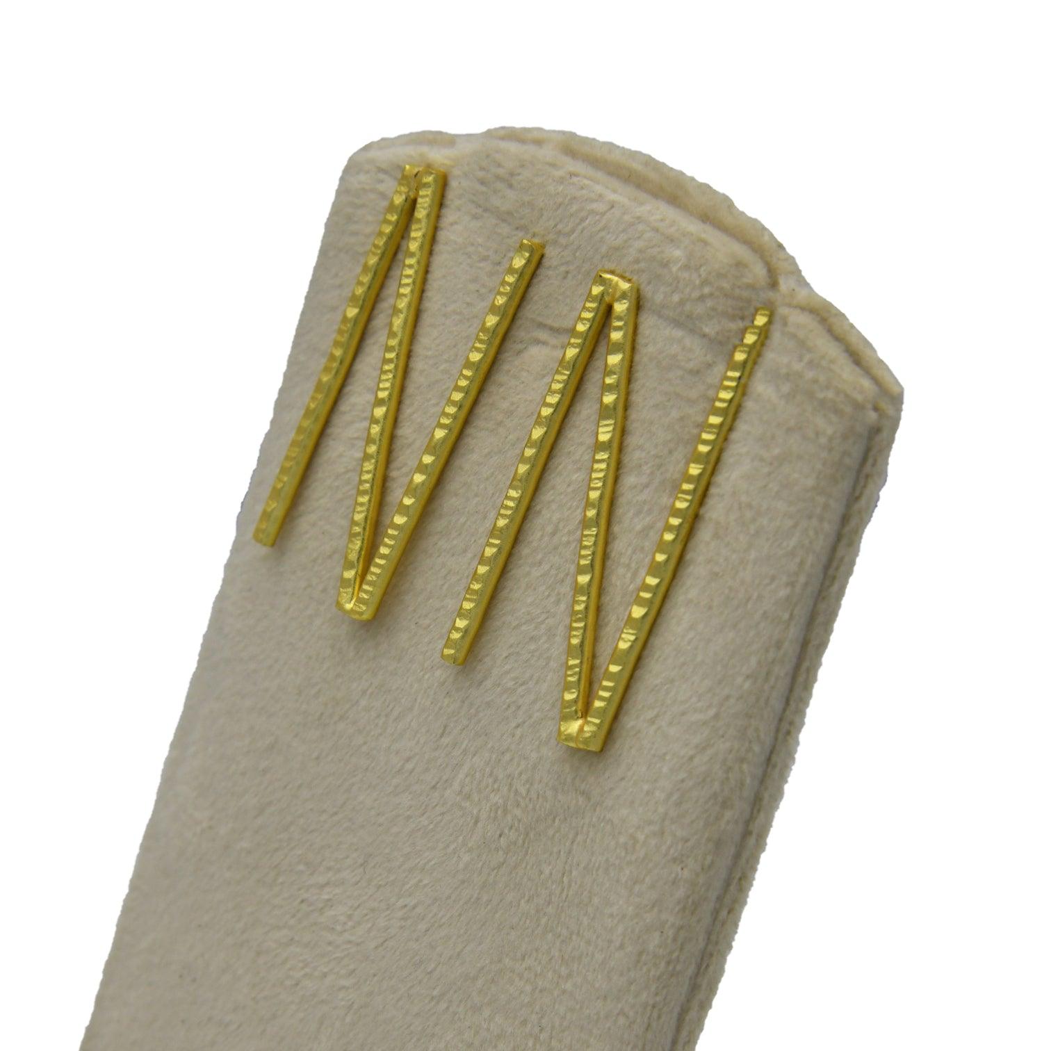 English Alphabet "N" Brass Earring - DeKulture DKW-1346-SEJ