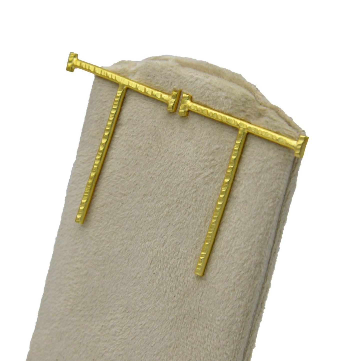 English Alphabet "T" Brass Earring - DeKulture DKW-1347-SEJ