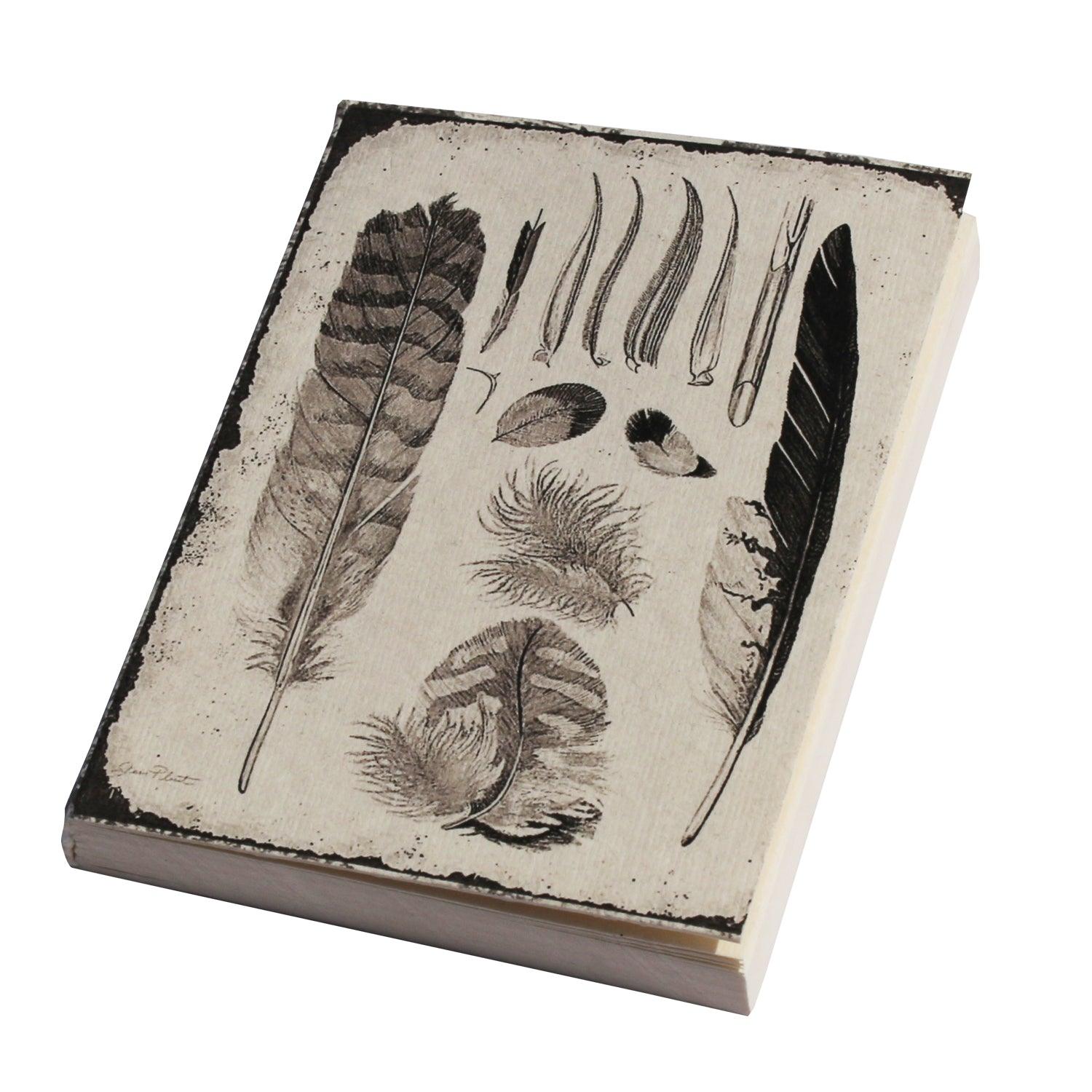 Feathers Illustration Pocket Diary Set Of 2 - DeKulture DKW-1082-PD