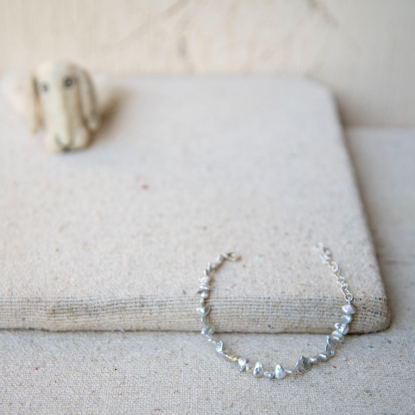 Fresh Water Pearl Silver Plated Chain Bracelet - DeKulture DKW-1486-BRJ