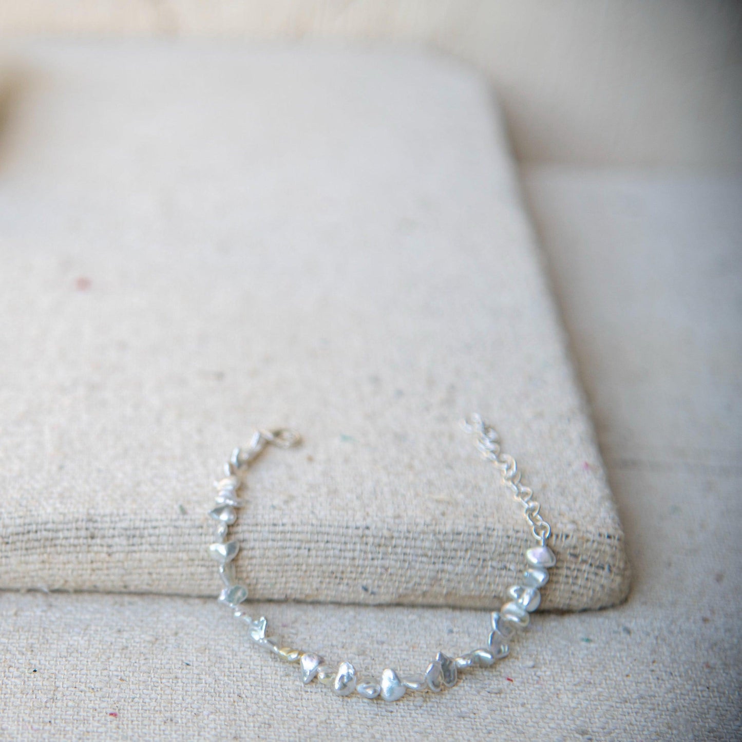 Fresh Water Pearl Silver Plated Chain Bracelet - DeKulture DKW-1486-BRJ