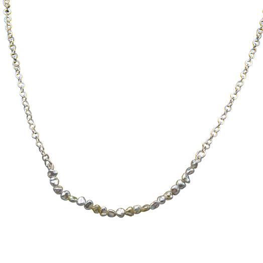 Freshwater Pearl Silver Plated Chain Necklace - DeKulture DKW-1483-NKJ