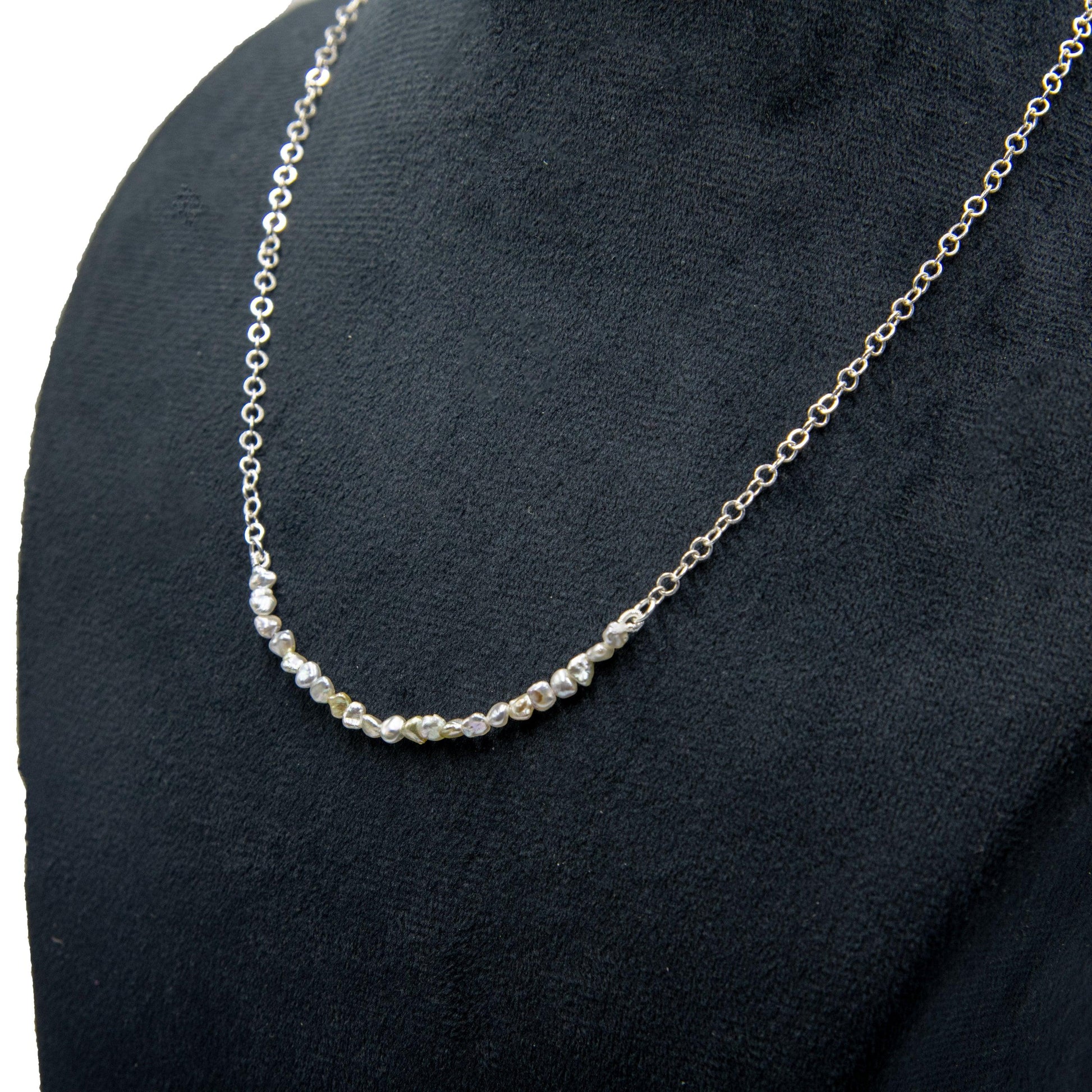 Freshwater Pearl Silver Plated Chain Necklace - DeKulture DKW-1483-NKJ