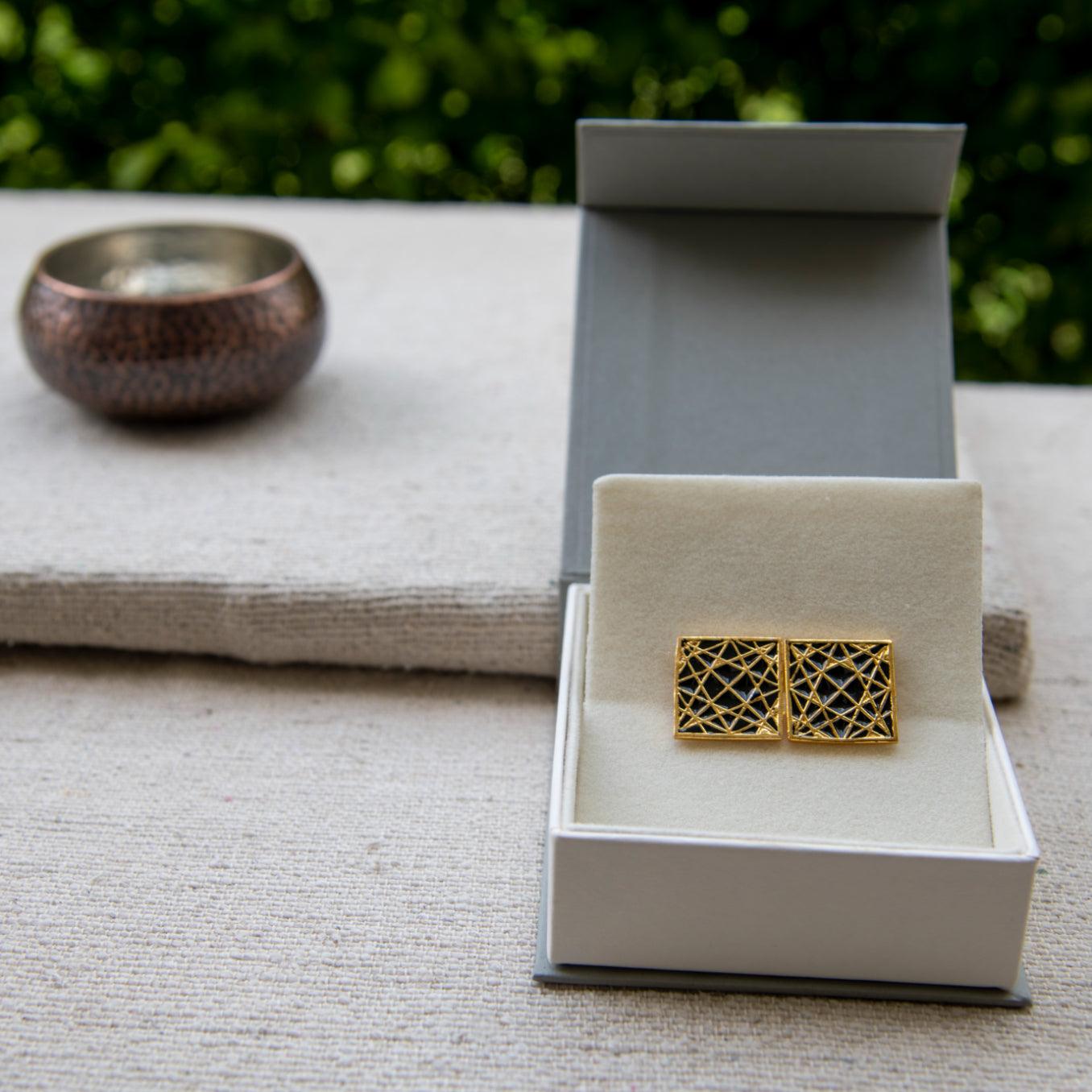 Gold Star Enameling Cufflinks - DeKulture DKW-1429-CFJ