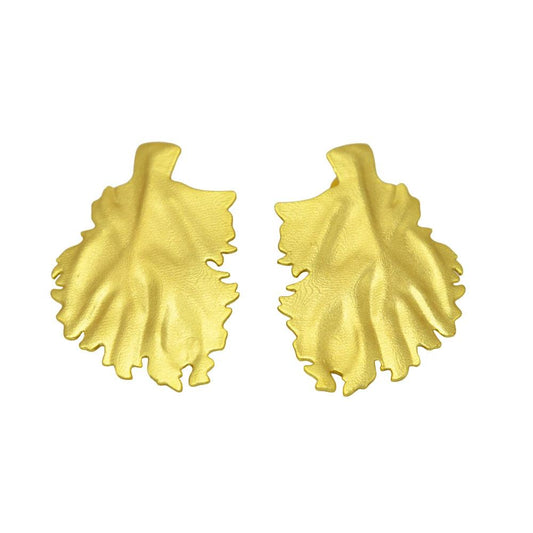 Golden Leaf Stud Earring - DeKulture DKW-1421-SEJ