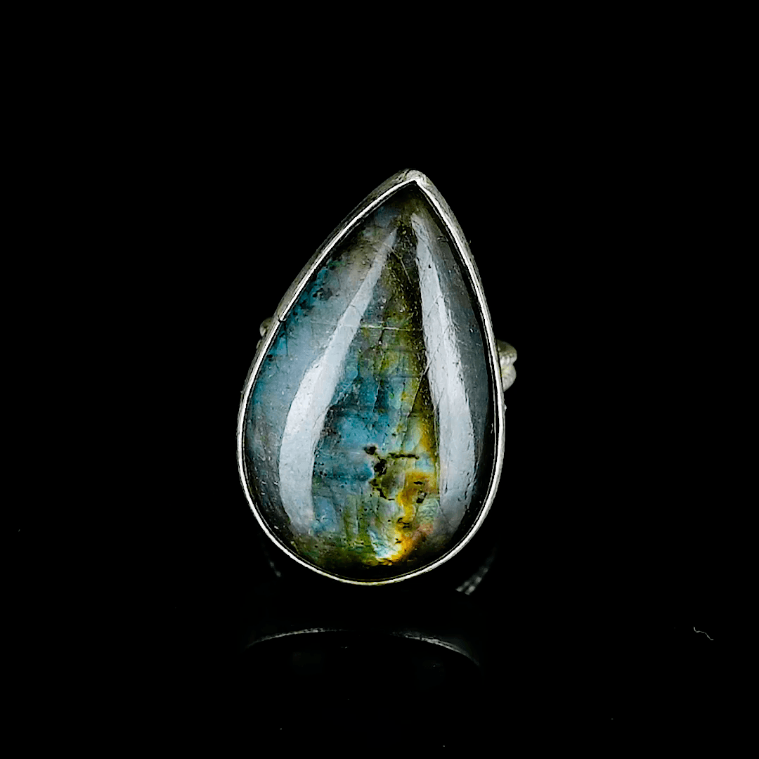 Labradorite Rough Gemstone Ring - DeKulture DKW-1073-RGJ