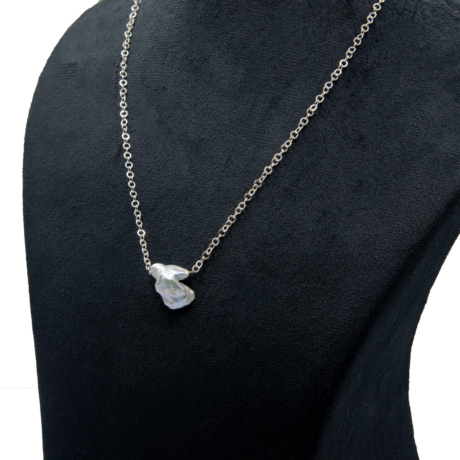 Mabe Pearl Silver Plated Chain Pendant - DeKulture DKW-1475-NKJ