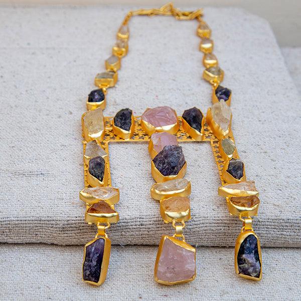 Natural Gemstone Necklace Fashion jewelry - DeKulture DKW-1045-NKJ