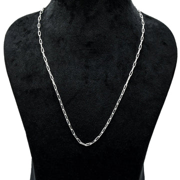 Paperclip Brass Silver Plated Chain